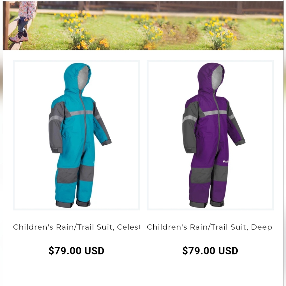 Oaki 3t One Piece Rain Suit for Toddler